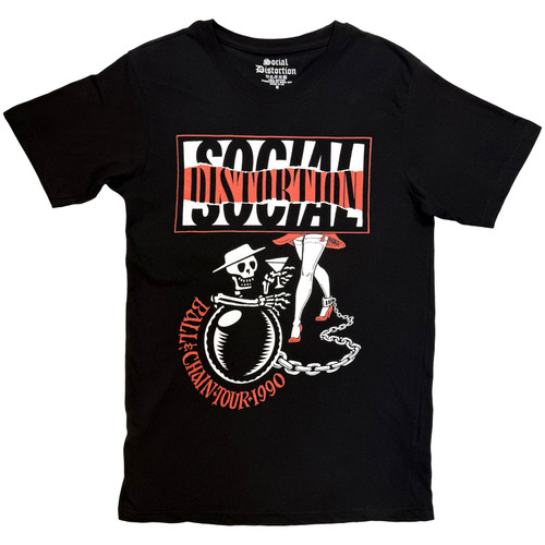 Social Distortion Unisex T-Shirt Ball and Chain (Black)