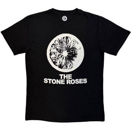 The Stone Roses Unisex T-Shirt Logo & Lemon Mono (Black)