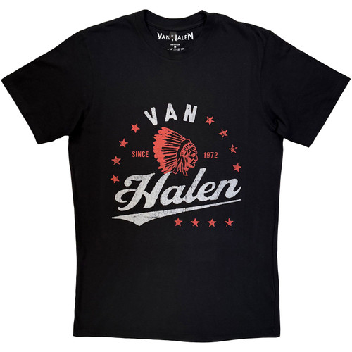 Van Halen Unisex Premium Carbon T-Shirt Red Indian (Black)