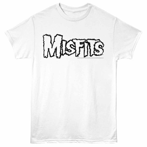 Misfits Logo Outline White T-Shirt