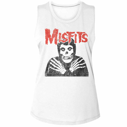 Misfits Crossed Arms White Women's Muscle Tank Top T-Shirt