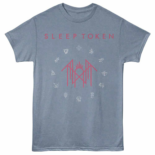 Sleep Token Sundowning Embroidery Indigo Heather T-Shirt