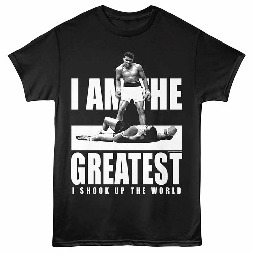Muhammad Ali Shook Up Black T-Shirt