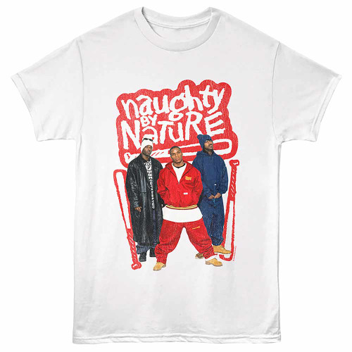 Naughty By Nature Group Photo White T-Shirt