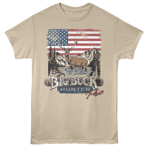 Big Buck Hunter Flag Pro Sand T-Shirt