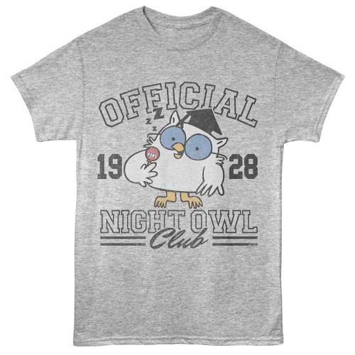 Tootsie Roll Night Owl Club Gray Heather T-Shirt