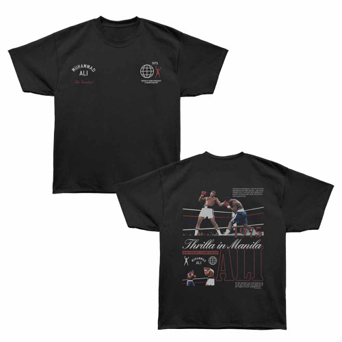 Muhammad Ali Thrilla in Manilla Black Bronx Oversized T-Shirt
