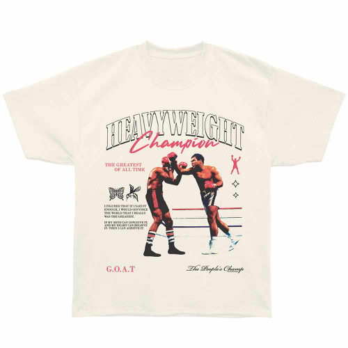 Muhammad Ali Heavyweight Champion Ivory Bronx Oversized T-Shirt