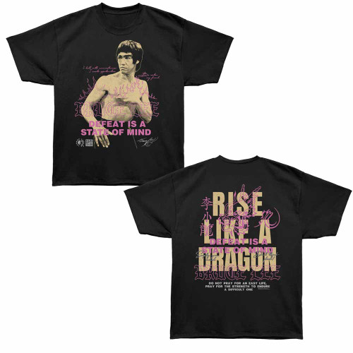 Bruce Lee Rise Like a Dragon Alt Version Black Bronx Oversized T-Shirt