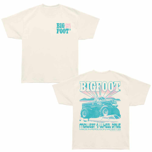Bigfoot Monster Truck Midwest 4wd Ivory Bronx Oversized T-Shirt