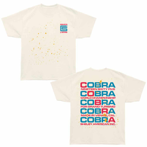 Carroll Shelby Motors Cobra 65 GT Champs Shop Ivory Bronx Oversized T-Shirt