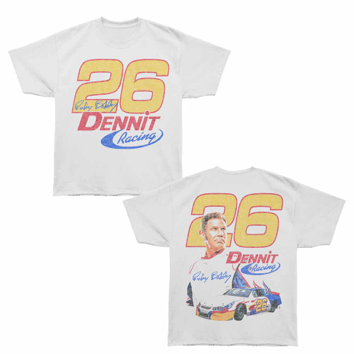 Talladega Nights Dennit Racing 26 White Bronx Oversized T-Shirt