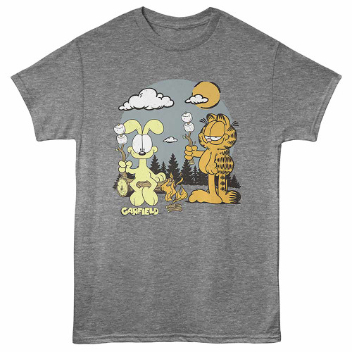 Garfield Roasting Marshmallows Graphite Heather T-Shirt