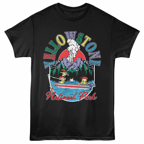 Garfield Yellowstone Fishing Black T-Shirt