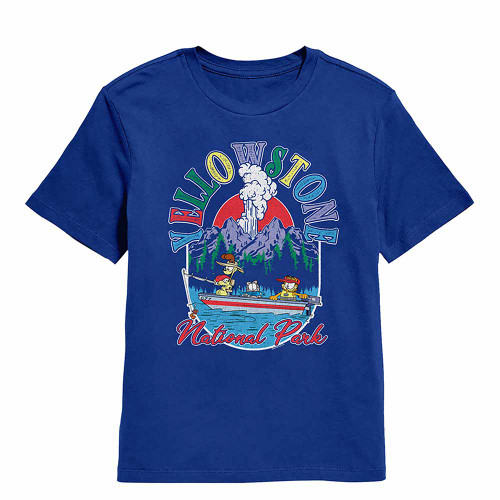 Garfield Yellowstone Fishing Royal Kids T-Shirt