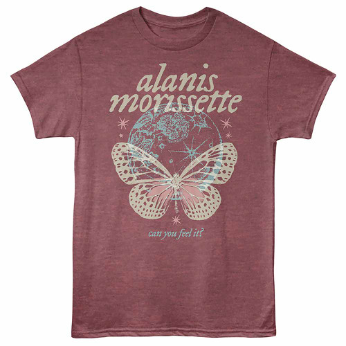 Alanis Morissette Can You Feel It Vintage Maroon Heather T-Shirt
