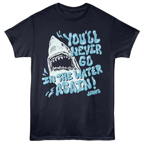 Jaws Youll Never Navy T-Shirt