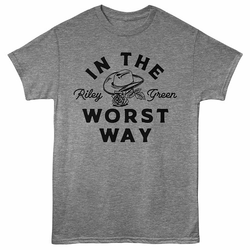 Riley Green Worst Way Graphite Heather T-Shirt