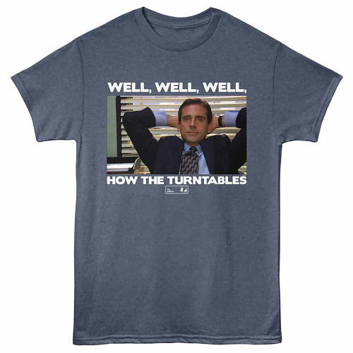 The Office Turntables Navy Heather T-Shirt