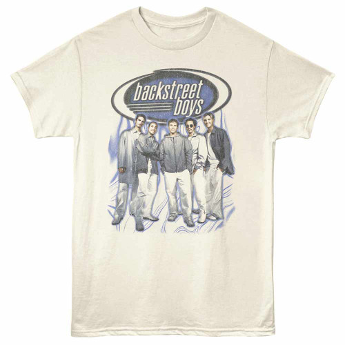 Backstreet Boys Vintage Blue Swirl Natural T-Shirt