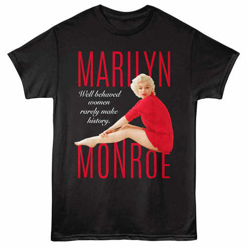 Marilyn Monroe Well Behaved Women Black T-Shirt