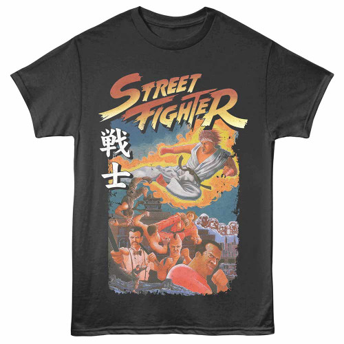Street Fighter Vintage Collage Smoke T-Shirt