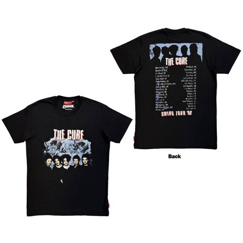 The Cure Unisex Unplugged T-Shirt Swing Tour '96 (Black) (Back Print)