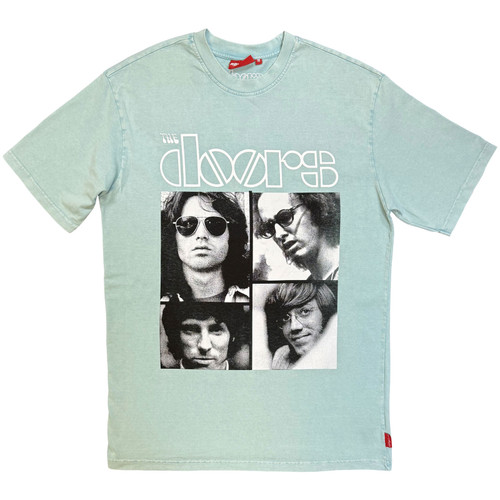 The Doors Unisex Unplugged T-Shirt Squares Wash (Green)