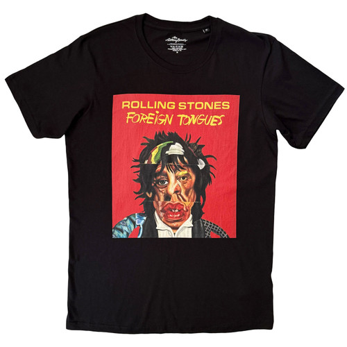 Rolling Stones Unisex T-Shirt Foreign Tongues (Black)