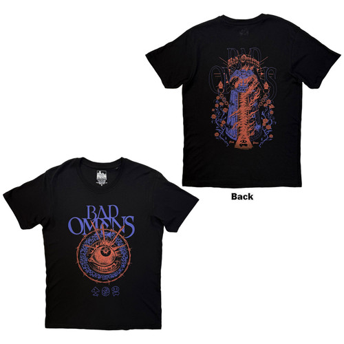 Bad Omens Unisex T-Shirt Eye (Black) (Back Print)