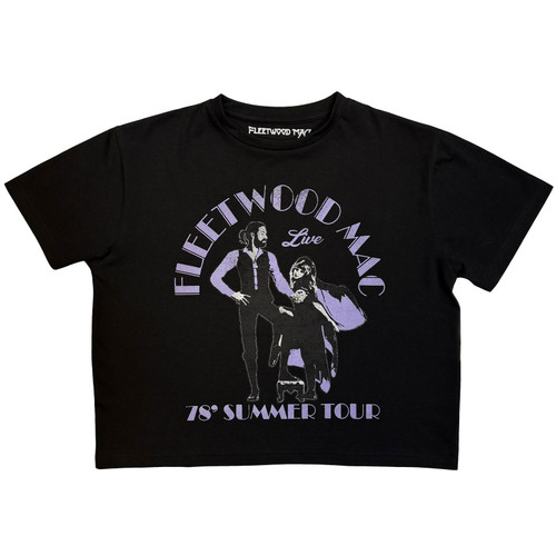 Fleetwood Mac Women's Crop Top Shirt Summer Tour '78 (Black)