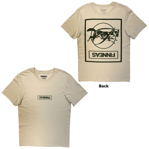 Finneas Unisex T-Shirt Dog F&B (Sand) (Back Print)