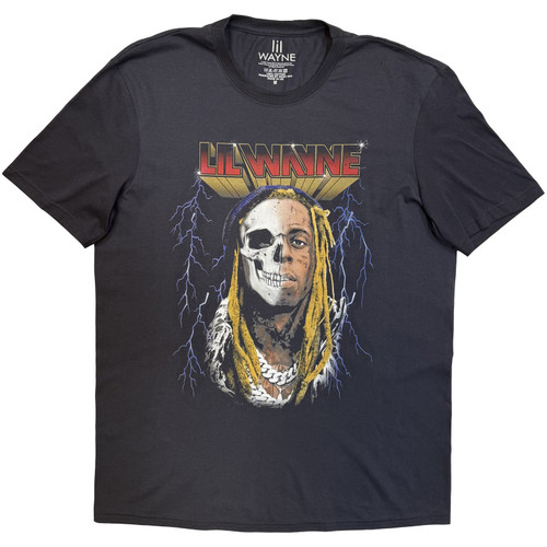 Lil Wayne Unisex T-Shirt Lightning Art (Charcoal Grey)
