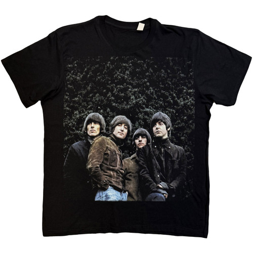 The Beatles Unisex T-Shirt Rubber Soul Photo (Black)