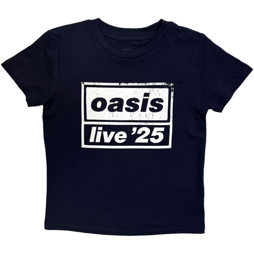 Oasis Kids T-Shirt Live '25 Distressed Lockup (Navy Blue) (Ex-Tour)