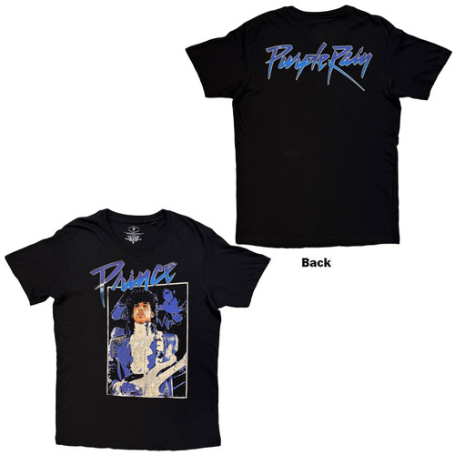 Prince Unisex T-Shirt Purple Rain Box (Black) (Back Print)