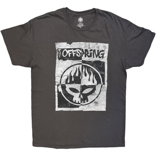 The Offspring Unisex T-Shirt Ripped Sketched Poster (Charcoal Grey)