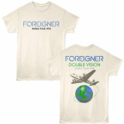 Foreigner Dv World Tour Natural T-Shirt