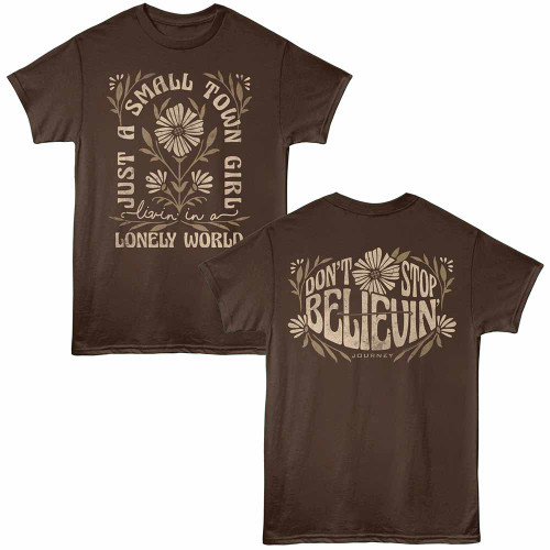 Journey Small Town Girl F/B Dark Chocolate T-Shirt