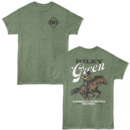 Riley Green Cowboy Military Green Heather T-Shirt