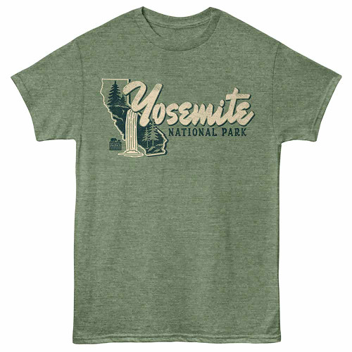 Yosemite NP Cali Military Green Heather T-Shirt