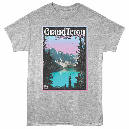 Grand Teton Pastel Gradient Teton Gray Heather T-Shirt