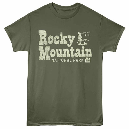 Rocky Mountain Rocky Mt NP Military Green T-Shirt