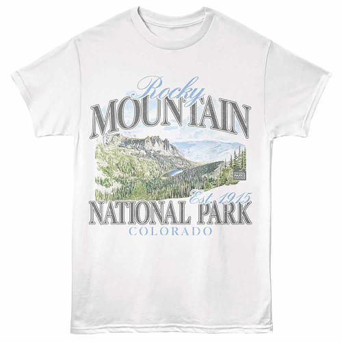 Rocky Mountain Landscape White T-Shirt