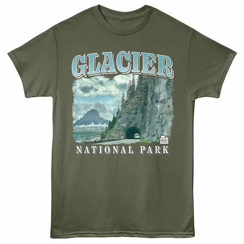 Glacier Live Tunnel Military Green T-Shirt