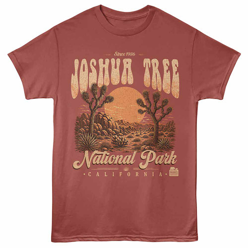 Joshua Tree Sunset Joshua Trees Terracotta T-Shirt