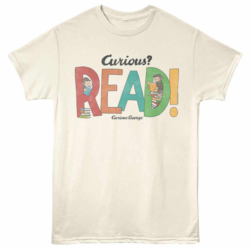 Curious George Reads Natural T-Shirt