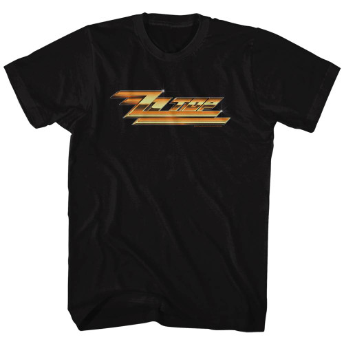 ZZ Top Logofade Black Adult T-Shirt