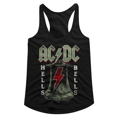 AC/DC Hells Bells Black Junior Women's Racerback Tank Top T-Shirt
