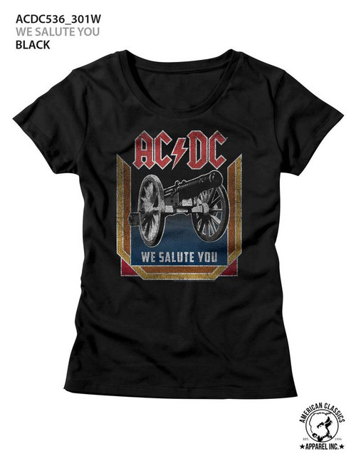 AC/DC We Salute You Black Junior Women's T-Shirt